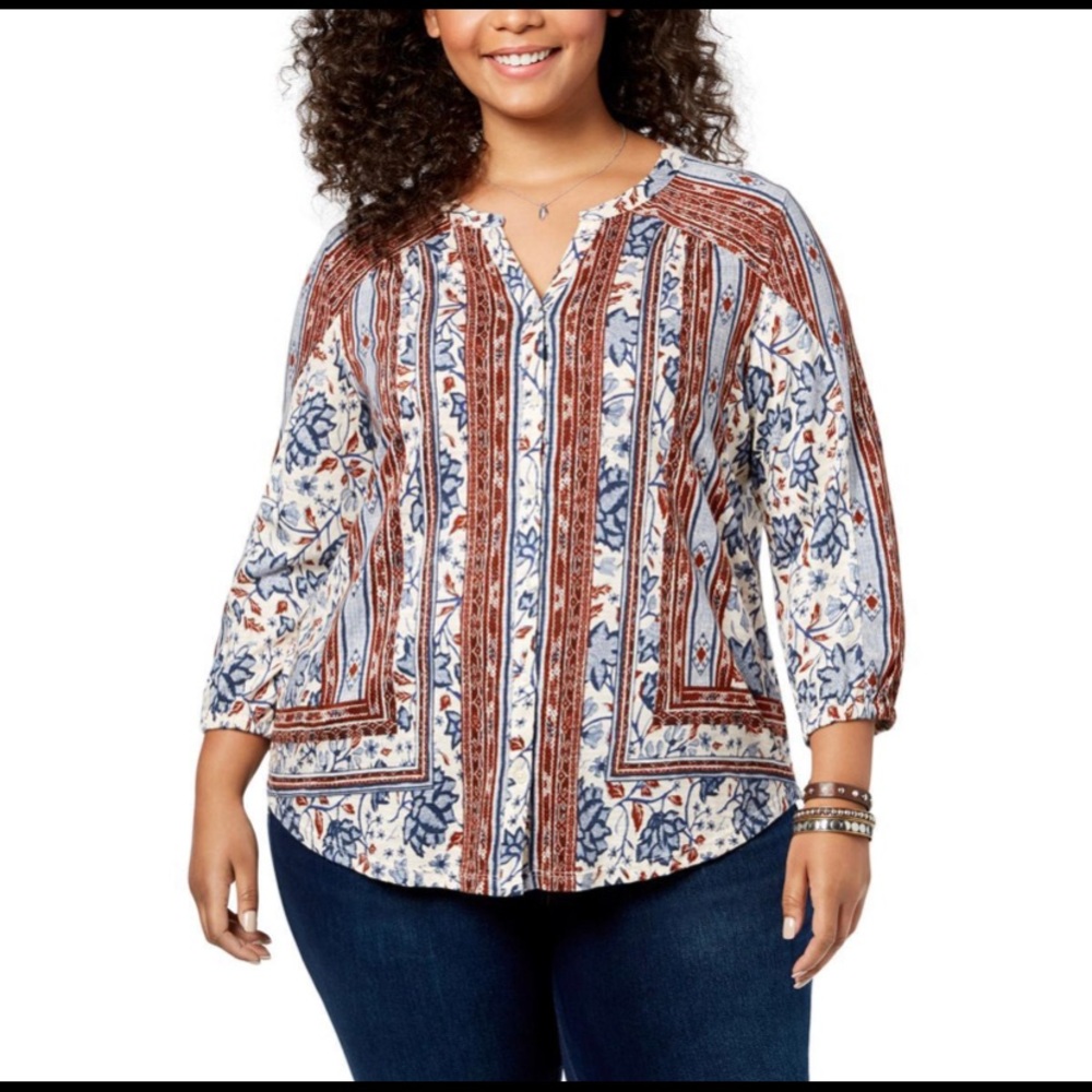 🚨 Final Sale 🚨 Style & Co. Boho Paisley Top - Picture 2 of 4